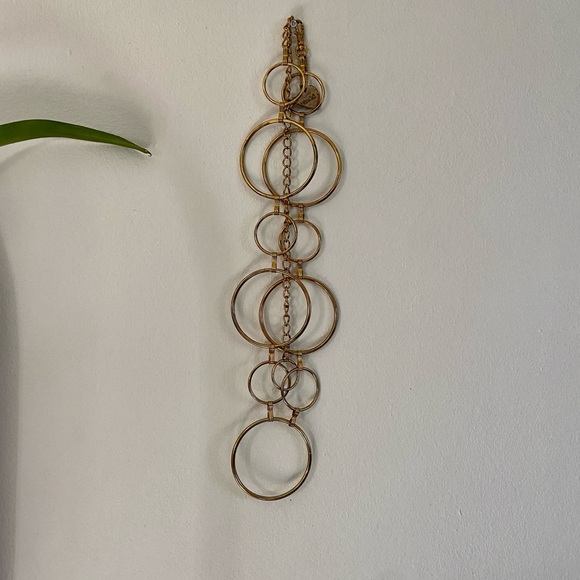 Mudd Y2K Gold Brass Hoop Loop Chain Belt - Picture 5 of 7